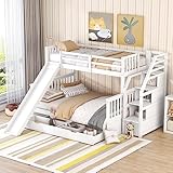 Etagenbett Kinderbett 90/140x200 cm, Trading Hochbett mit Schubladen, Kinder Bett mit Lattenrost...