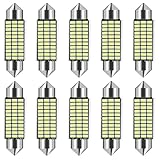 BellaGesundheit 10 Stück 41MM Auto LED Innenraumbeleuchtung - 12V 1.2W Weißes Licht mit Aluminium...