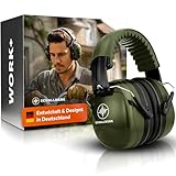 Schallwerk ® Work+ | Arbeit Gehörschutz – Größenverstellbare Hörschutz Ohrenschützer,...