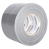 Amazon Basics Allzweck-Panzerband, 2er-Pack, Silberfarben, 5 cm Breite x 54,8 m