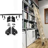 Leiter Track Kit Rolling Ladder Hardware Library Schiebe Leiter Hardware-Track-Kit 3.3 Ft-26.2 Ft...