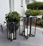 Gartenlaterne Windlicht Laterne Laternen Metalllaterne XXL Sternform Set 2-TLG. Dekoration Außen...