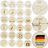 24 Stück Kinderzimmer Ordnungsetiketten aus Holz – passend für IKEA Trofast – individuell...