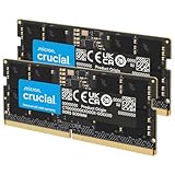 Crucial DDR5 RAM 32GB Kit (2x16GB) 5600MHz SODIMM, Arbeitsspeicher für Laptop/Notebook, Mini PC...