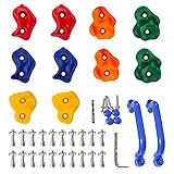 KINSPORY Klettersteine Kinder, Klettergriffe Kinder 10 Stück Schweinenasen Kletterset, Climbing...