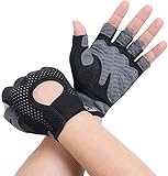 Flintronic Fitness Handschuhe, Atmungsaktive Trainingshandschuhe mit Mikrofasergewebe, Rutschfester...