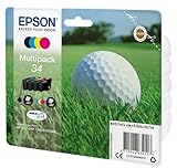 Epson Tinte Kombi-Pack T3466, 34 Original Schwarz, Cyan, Magenta, Gelb C13T34664010, Multipack,...