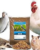 Futterbauer 1kg Soldatenfliegenlarven getrocknet, Premium Vogelfutter, Fischfutter, Futter für...