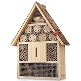 BAONUO Holz-Insektenhotel, hummelhaus, gartendekoration, geheimes Haus für Bienen, Schmetterlinge...