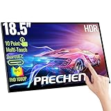 Tragbarer Monitor Touchscreen, 18,5 Zoll 1080P 99% sRGB FHD HDR USB HDMI mit VESA & Standfuß 180°...