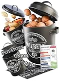 IDEALTASTIC® Premium Kartoffel Aufbewahrungsbox [3 Stück] I Vielseitiges Kartoffeltopf Set mit...