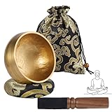 alasemo Tibetische Klangschalen Set Ø8cm, Klangschale klein für Yoga Meditation und Entspannung,...