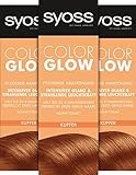 Syoss Color Glow Pflegende Haartönung Kupfer (3 x 100 ml), semi-permanente Coloration für...