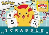 Mattel Scrabble Pokémon-Familien-Wörterspiel mit 2 Spielmodi und 50 Quest-Karten mit...