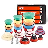 SPTA Mini Polierschwamm, 32tlg 25mm 50mm und 80mm Polierschwämme Auto Polierscheibe M14 Adapter...