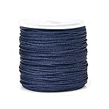 1 Rolle 0,8 mm 49 Meter Knotenschnur Perlenfaden farbige Bastelschnur Drahtseil Schnur für...