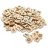 Smart-Planet 125 Stück Holzbuchstaben A bis Z mit Ziffern und Zeichen - Alphabet Großbuchstaben...