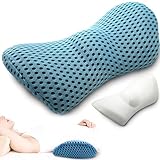 Retoo Orthopädisches Lendenkissen, 23 x 13 x 46 cm, Lendenwirbelkissen aus Memory Foam,...