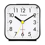 Eachui Analog Wecker Klein mit Lauter Alarm, Nachtlicht, Schlummerfunktion, Ohne Ticken,...