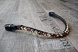 Generisch Stirnriemen mit Schnellverschluss und 10mm Steinen Pferd Horse Browband (Warmblut = 43 cm,...