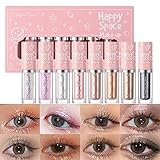 Sitovely 8Pcs Flüssiges Glitzer Lidschatten Set, Schimmern Multi-Dimensional Eye Shadow, Schnell...