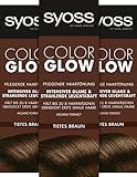 SYOSS COLORGLOW Pflegende Haartönung Tiefes Braun Semi-permanente Coloration Stufe 1, 3er Pack (3x...