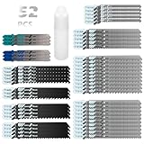 VFANDV 52 Tlg Stichsägeblätter Set Stichsägen-Zubehör, T-Schaft Einnocken-Schaft Stichsägeblatt...