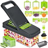 FREMON Gemüseschneider, Multifunktional Mandoline-Pommesschneider & Zwiebelschneider, Edelstahl...