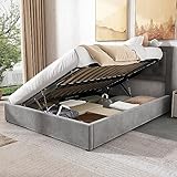 Jovify Boxspringbett 140x200 mit Bettkasten, Polsterbett Doppelbett mit Stauraum und Lattenrost,...