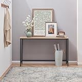 Lifewit Konsolentisch, schmaler Sofatisch mit Metallrahmen für Wohnzimmer, industrieller Langer...