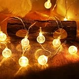 vutizal LED Lichterkette Außen Innen - 18M 100 LED Kugel Lichterkette mit 8 Modi IP44 Wasserdicht,...