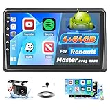 Roinvou 4+64G Autoradio Android 15 für Renault Master 2019-2022 Wireless Carplay Android Auto,...