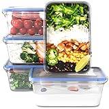 classbach® Frischhaltedosen mit Deckel | 5er Set | 100% dicht | Meal Prep Boxen | für Mikrowelle...