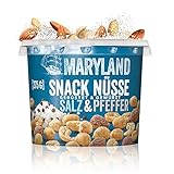 Maryland Snack Nüsse Salz & Pfeffer 275g Becher – Knackig-lecker gewürzte Nussmischung mit...