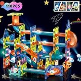 BINZKBB Magnetische Bausteine Magnet 110 Teile Konstruktion Bauen Blöcke Set,Montessori Spielzeug...