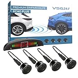 VSG24 Premium Einparkhilfe hinten mit Display zum nachrüsten am Auto, PDC Parksensoren hinten mit...