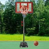 Basketballkorb Ständer für Kinder und Erwachsene Outdoor Beweggbar Basketballkorb Ständer,...