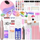 Major Dijit Nagel Set für Acrylnägel mit UV-Licht | Starter-Kit mit Acrylpulver, elektrischem...