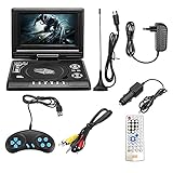 Greethga Tragbarer 7,8 TV Heim Auto DVD Abspieler HD VCD CD MP3 HD EVD Abspieler mit TV/FM/USB/Spiel...