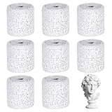Hauojaus 8 Rollen Gipsbinden zum Basteln, Gipsbinde 5cm x 2,7m (1.97inch x 106.3inch) Weiß, Gips...