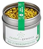 Zauber der Gewürze Zitronenpfeffer in Bioqualität, Zitronenpfeffer grob ideal für die Mühle, 70...