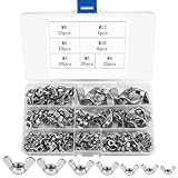 Flügelmuttern, 100 Stk Flügelmuttern Sortiment Kit, Flügelschrauben, Flügelmuttern...