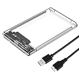 Sh. Festplattengehäuse 2,5 Zoll USB 3.0 SATA Gehäuse für 2.5 Zoll SSD HDD in Höhe 7mm 9.5mm...