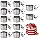 HOVCEH Dessertringe, 12 Stück Servierringe Edelstahl Set, Tortenringe Klein Set, Dessertringe und...