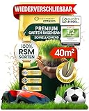 Heimwert Rasensamen schnellkeimend Sommer und Herbst All Saison - Grassamen - Rasensamen Sport und...