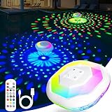 DeeprBetter Schwimmende Poolbeleuchtung Akku mit Fernbedienung, LED Pool Lichter Schwimmend mit...