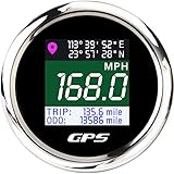 52MM GPS Geschwindigkeitsmesser Messgerät Digital Wasserdichte Boot Km/h mph Knoten Einstellbare...