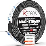 Reorda® Magnetband selbstklebend I Höchstmögliche Haftkraft durch stärksten 3M-Kleber I...