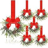 Zqxnt 6 Stück Kunststoff Schleifenband Wanddekoration Ringe Kranz Schrankzubehör Für Weihnachten...