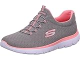 Skechers Summits Top Player Damen Sneaker , Grey Mesh Pink Trim, 40 EU